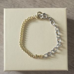 Gold and Silver Chain Bracelet